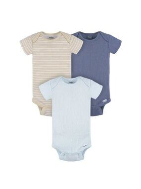 Gerber Baby Neutral Short Sleeve Onesies  3-Pack  Sizes Newborn - 24 Months